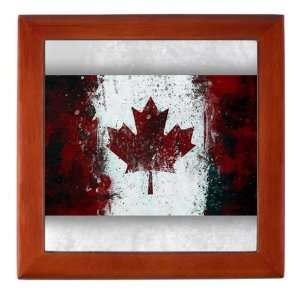   Box Mahogany Canadian Canada Flag Painting HD 