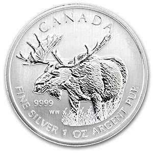  Canadian 1 Oz Silver Moose Coin Pure .9999 Silver 