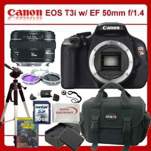  Canon EOS T3i DSLR Camera with Canon Normal EF 50mm f/1.4 