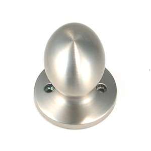 Egg Shaped Satin Nickel PASSAGE / CLOSET Door Handle Knob w/ hardware 