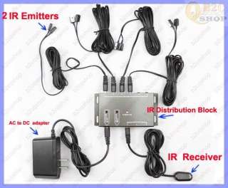IR Repeater System Kit Hidden Infrared Remote Extender 8 Emitters 1 