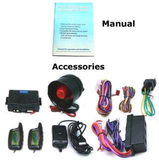 WAY LCD PAGERS CAR ALARM SYSTEM W/REMOTE ENGINE START  