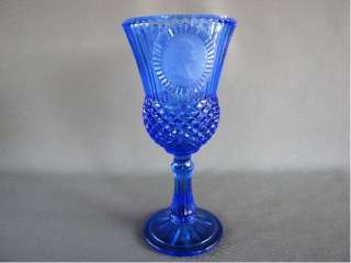 Avon Cobalt blue Fostoria Wine Glass George Washington  