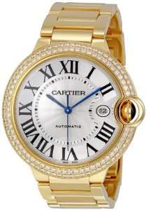   Bleu Silver Dial 18K Yellow Gold Mens Watch WE9007Z3 Cartier Watches