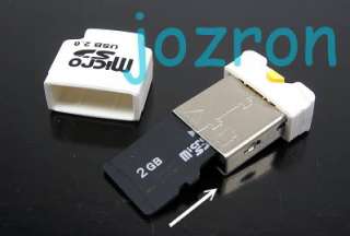 MR2 MicroSD SDHC TF Nano USB Drive Card Reader White  