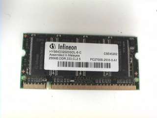 INFINEON 256MB 333MHz PC2700 LAPTOP MEMORY RAM STICK  
