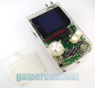 GameBoy Clear Custom Backlit + Pro Sound System Console  