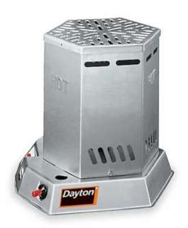 TC25 Dayton Liquid Propane Gas Fired Heater Has a Hexagonal Shape