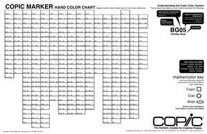 Copic Marker BLANK HAND COLOR CHART  
