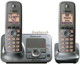 Panasonic KX TG4132M 2 Cordless Phone Talking Caller ID  