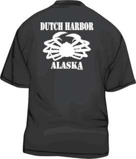 Dutch Harbor Alaska CRAB Fishing Logo Mens tee Shirt  