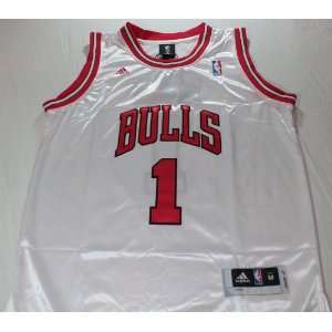  Derrick Rose Chicago Bulls White Sewn Jersey   Size 50 