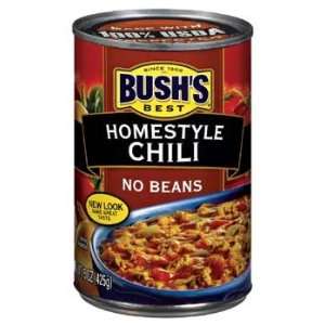 Bushs Best Homestyle Chili No Beans 15 oz  Grocery 
