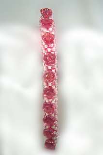 Designer Bead Crochet Bracelet wih flower beads  