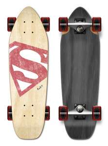   Design Superman GripTape + Black Complete Longboard Mini Cruiser Skate