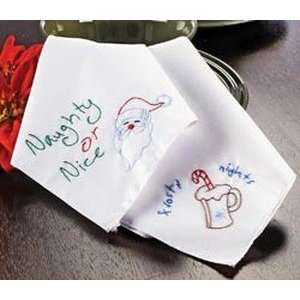  Christmas Expressions Napkins Stamped Embroidery 16X16 