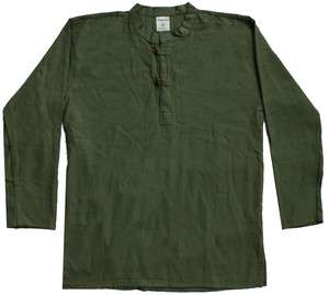   Kurta T Shirt forest green, long sleeve, organic, India S M L XL XXL