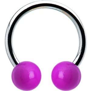  Purple Neon Horseshoe Circular Barbell Jewelry
