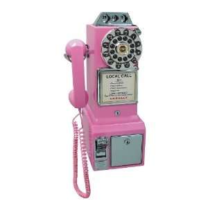  1950s Classic Pay Phone in Pink Electronics