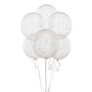   Party Destination Clear Balloons with Stars (6 count) 