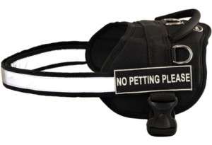 DT Dog Harness w/ Velcro Patches NO PETTING PLEASE  