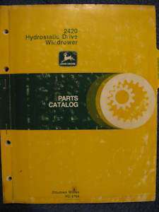 John Deere 2420 Windrower Parts Catalog Manual  