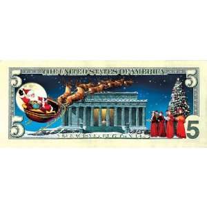  Jingle Bucks Colorized $5 Bill Toys & Games