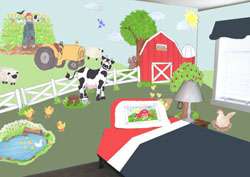 designing a barnyard room for your child supplies paint 3 colors sky 