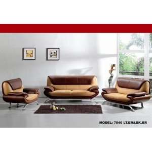  Modern Light Brown/Dark Brown Living Room Furniture