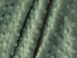 OLIVE GREEN MINKY DIMPLE DOT CHENILLE SEW FABRIC 30x36  