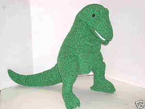 Folkmanis Green T rex Dinosaur hand puppet 15 high  