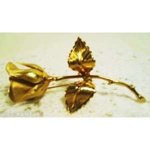   VTG GIOVANNI ROSE BROOCH PIN COSTUME JEWELRY SIGNED 