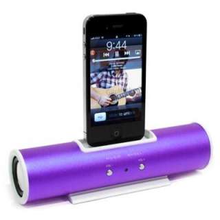 Apple iPod/iPhone Tube Docking Station Speakers   Purple   Amazing 