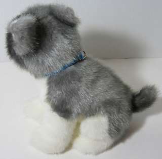 2007 TY WOLF HUSKY PUPPY Stuffed Plush BEANIE Animal GRAY WHITE Blue 