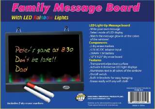 LIGHT UP MESSAGE BOARD WITH NEON RAINBOW LED LIGHTS 8 7020803911 5 