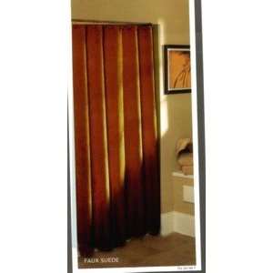  Croscill Suede Fabric Shower Curtain Chocolate Brown