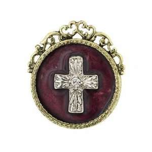  Vintage Purple Enamel Cross Brooch 1928 Jewelry Jewelry