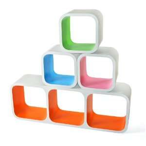   Inter Stackable Designer Cube Shelves, 4 Piece Set