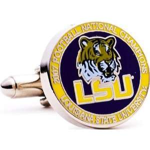  Cufflinks Inc Mens LSU 08 Champs Cufflinks Purple/Gold 