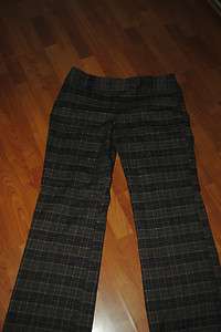CATO BROWN PLAID DRESS PANTS SIZE 14  