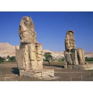  Statues of Amenhotep or Amenophis Iii known as the Colossi 