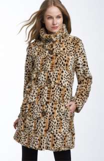 Lucky Brand Leopard Faux Fur Coat  