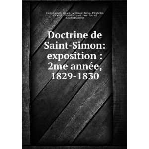  Doctrine de Saint Simon exposition  2me annÃ©e, 1829 