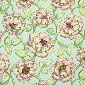  Heather Bailey Freshcut Cabbage Rose Turquoise Fabric 