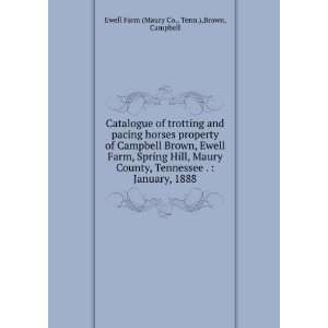  Catalogue of trotting and pacing horses property of Campbell Brown 