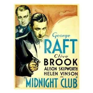  Midnight Club, Clive Brook, George Raft, 1933 Premium 