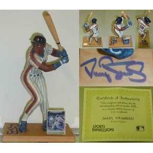 Darryl Strawberry Signed Impressions Figurine PSA COA   MLB Figures
