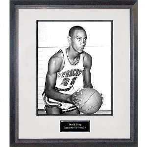  David Bing Holding Basketball Framed Autographed 16x20 