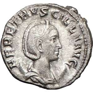  Herennia Etruscilla 250AD Ancient Rare Silver Roman Coin 