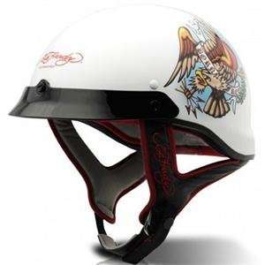  KBC Ed Hardy Born Free Nomad Helmet   Medium/White Automotive